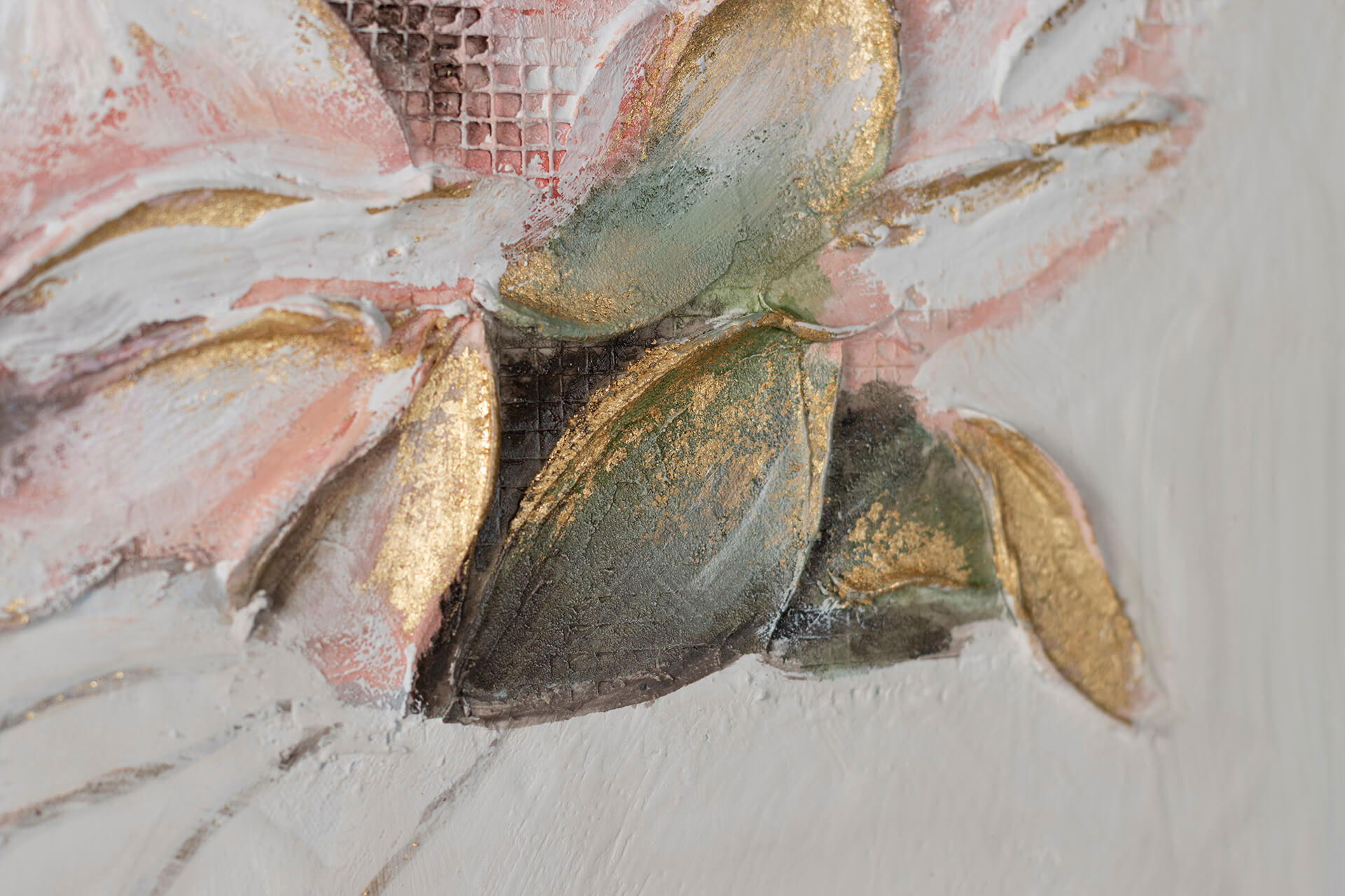 ACRYLBILD HANDGEMALT 60/60 cm - Pink/Weiß, Holz/Textil (1/60cm) - KUNSTLOFT