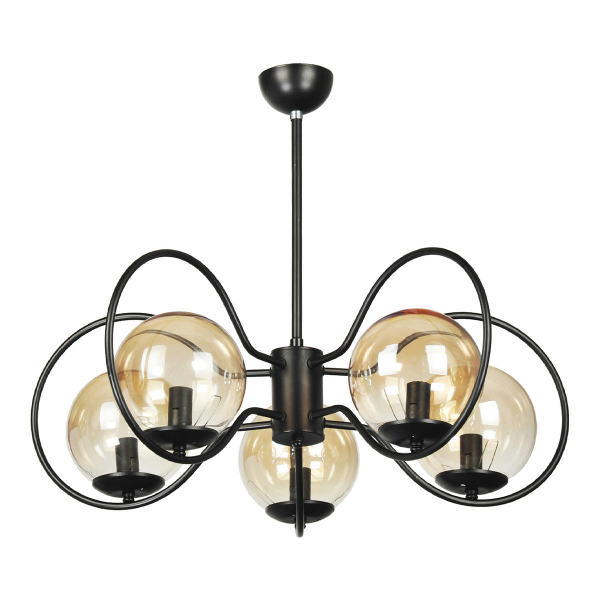 HÄNGELEUCHTE Hunstanton - Schwarz, Glas (65/65/54cm) - lux.pro