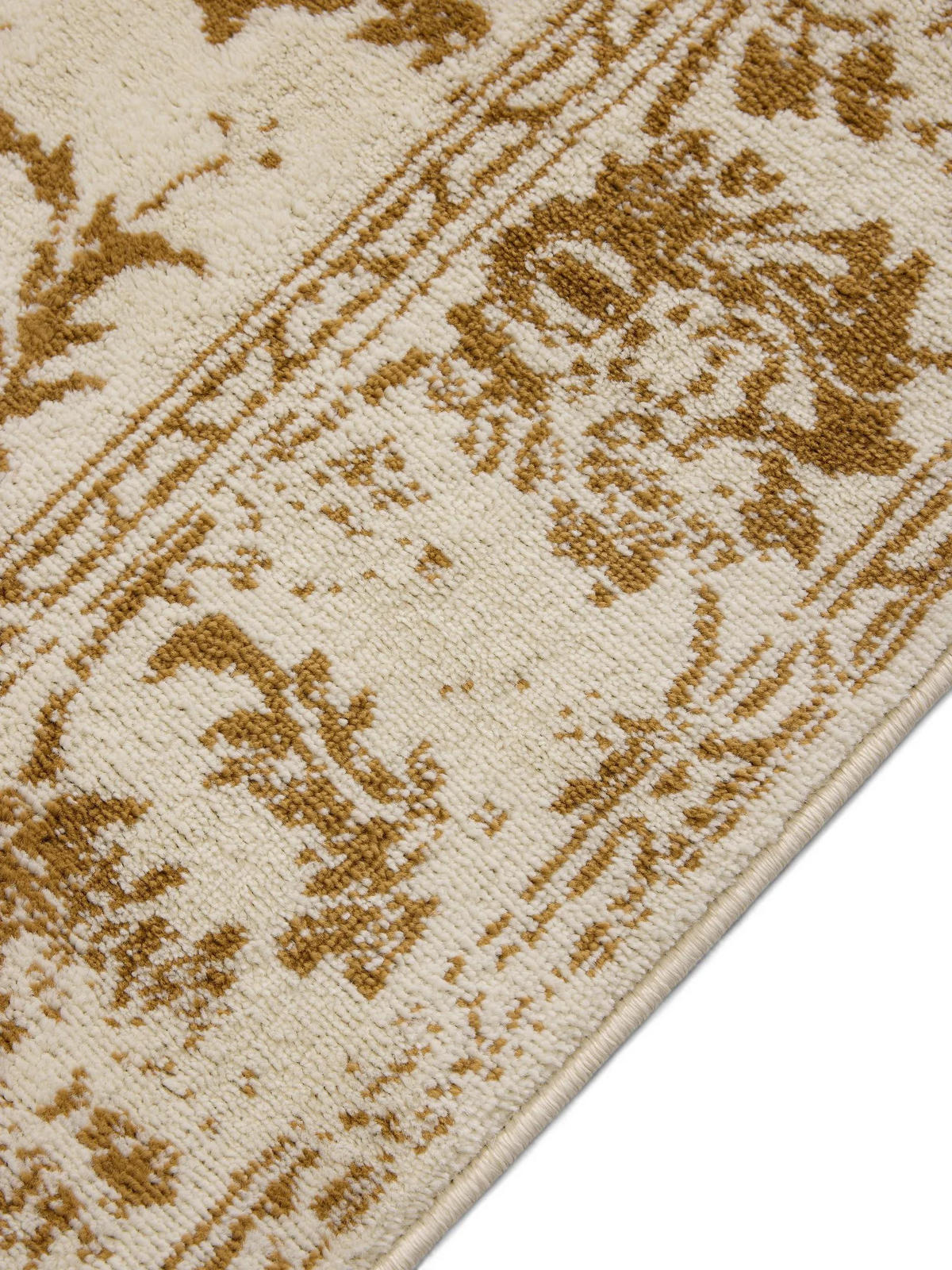 VINTAGE-TEPPICH Suki 80/150 cm - Gelb/Creme, Kunststoff (80/150cm) - benuta
