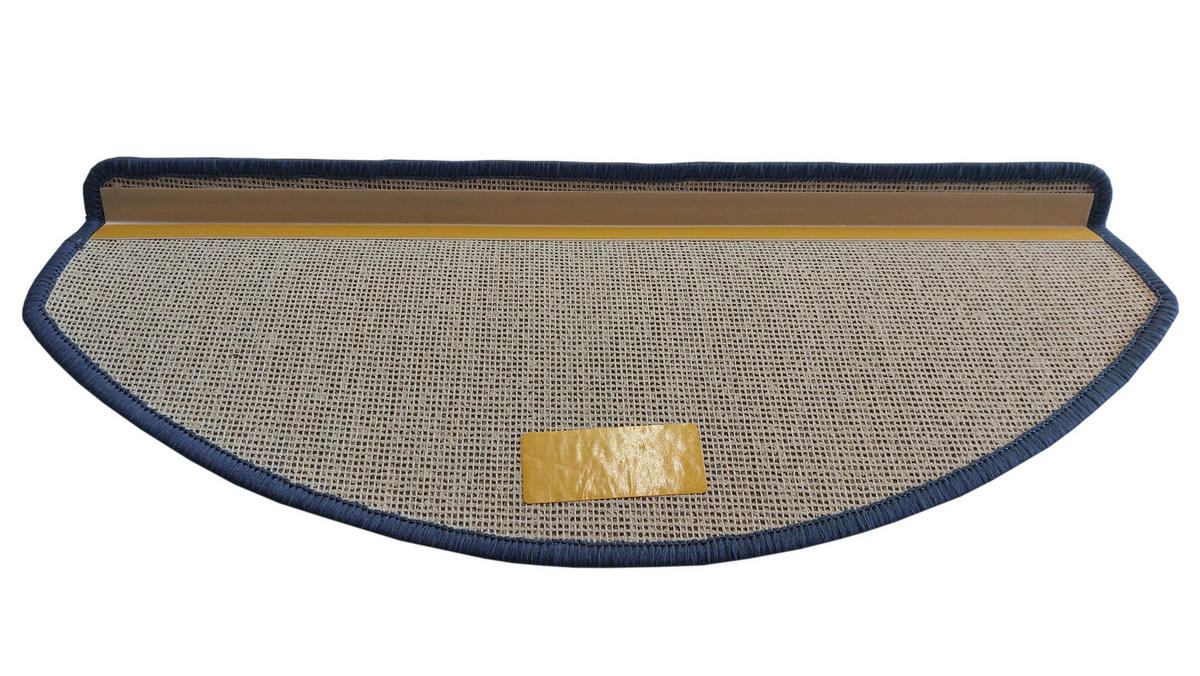 STUFENMATTE Set. 15 Stück "Rimini" Nadelfilz gestreift Blau 24 x 65 cm - Blau/Beige, Textil (24/65/4cm) - oKu-Tex