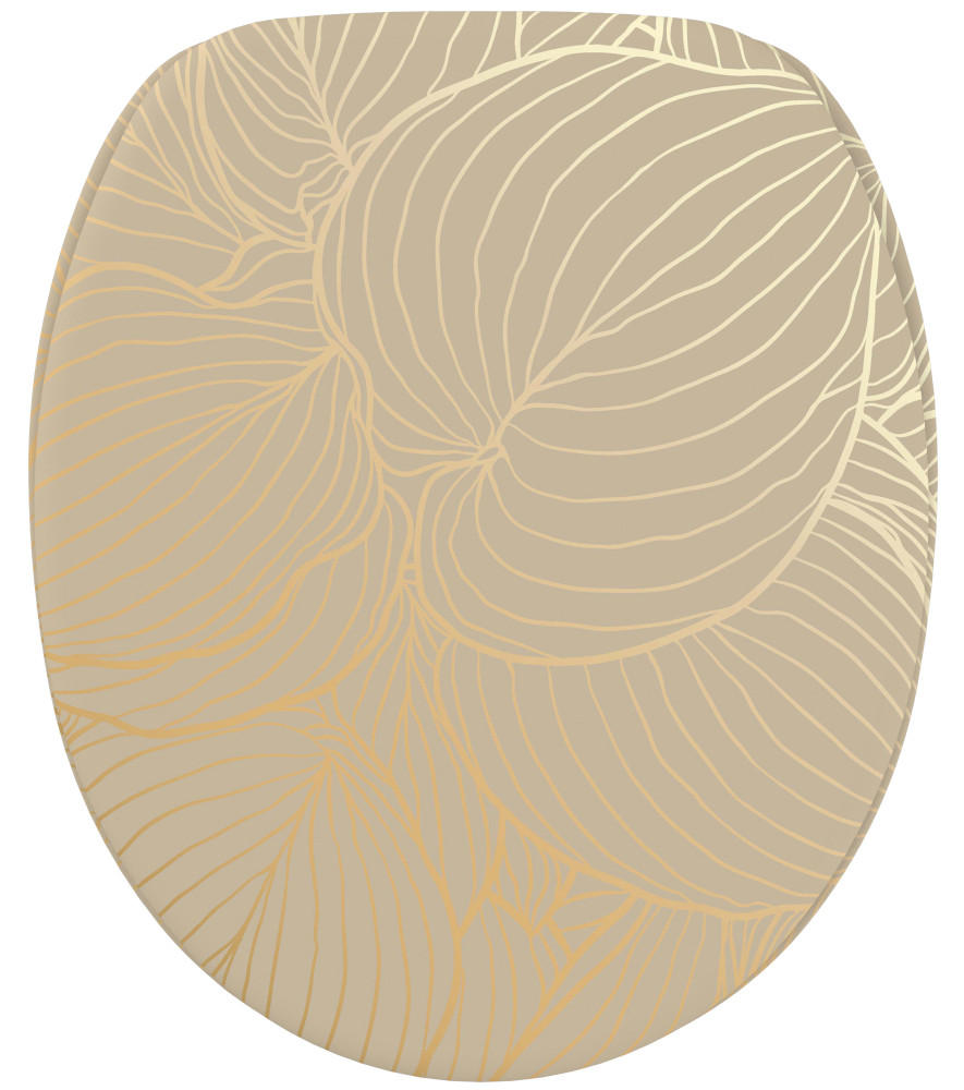 WC Sitz mit Absenkautomatik Hosta - Beige, Holzwerkstoff (38/6/47cm) - Sanilo