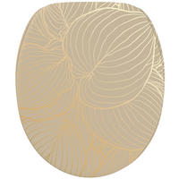 WC Sitz mit Absenkautomatik Hosta - Beige, Holzwerkstoff (38/6/47cm) - Sanilo