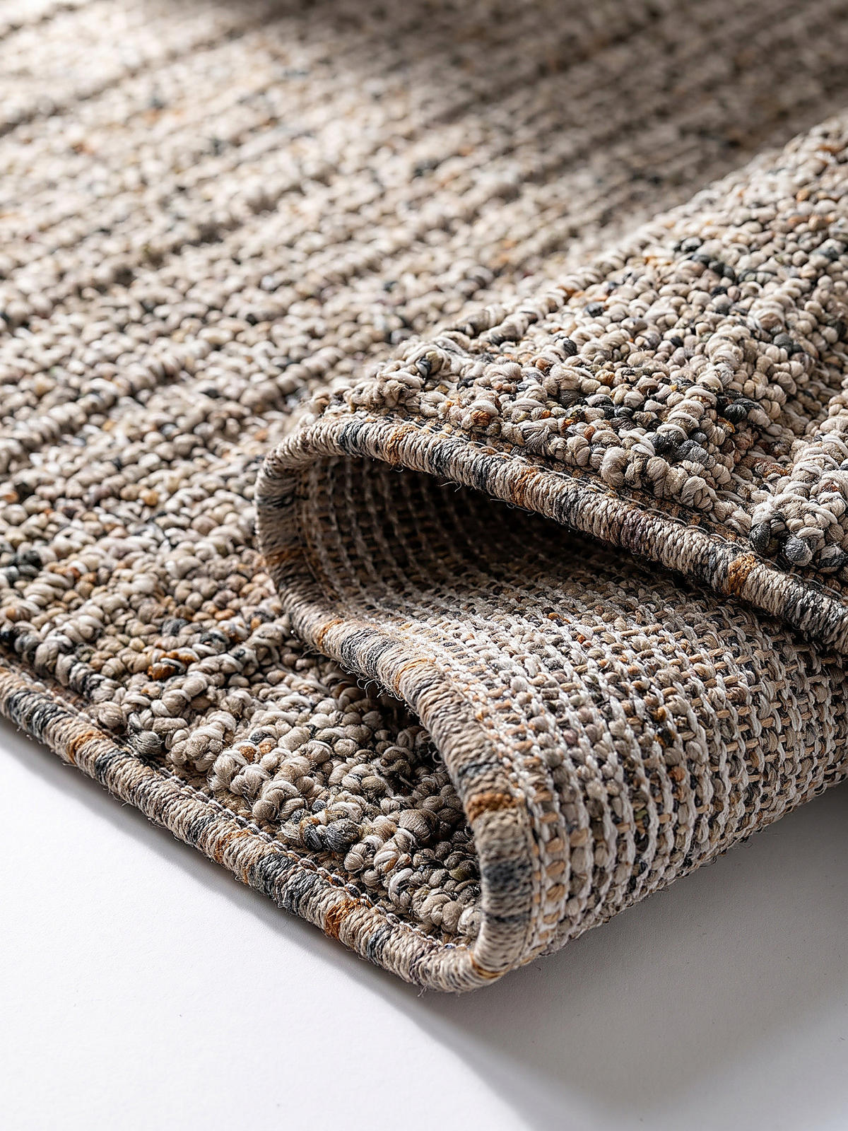 TEPPICH Kurzflor BOLLIN, in Greige, Bouclé-Optik, 160 x 230 cm - Beige, Textil (160/230cm) - KADIMA DESIGN