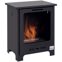 ETHANOLKAMIN DE-17000 Retro 0,9 L Brenner Schwarz - Schwarz, Metall (40/50/30cm) - ComfortXL