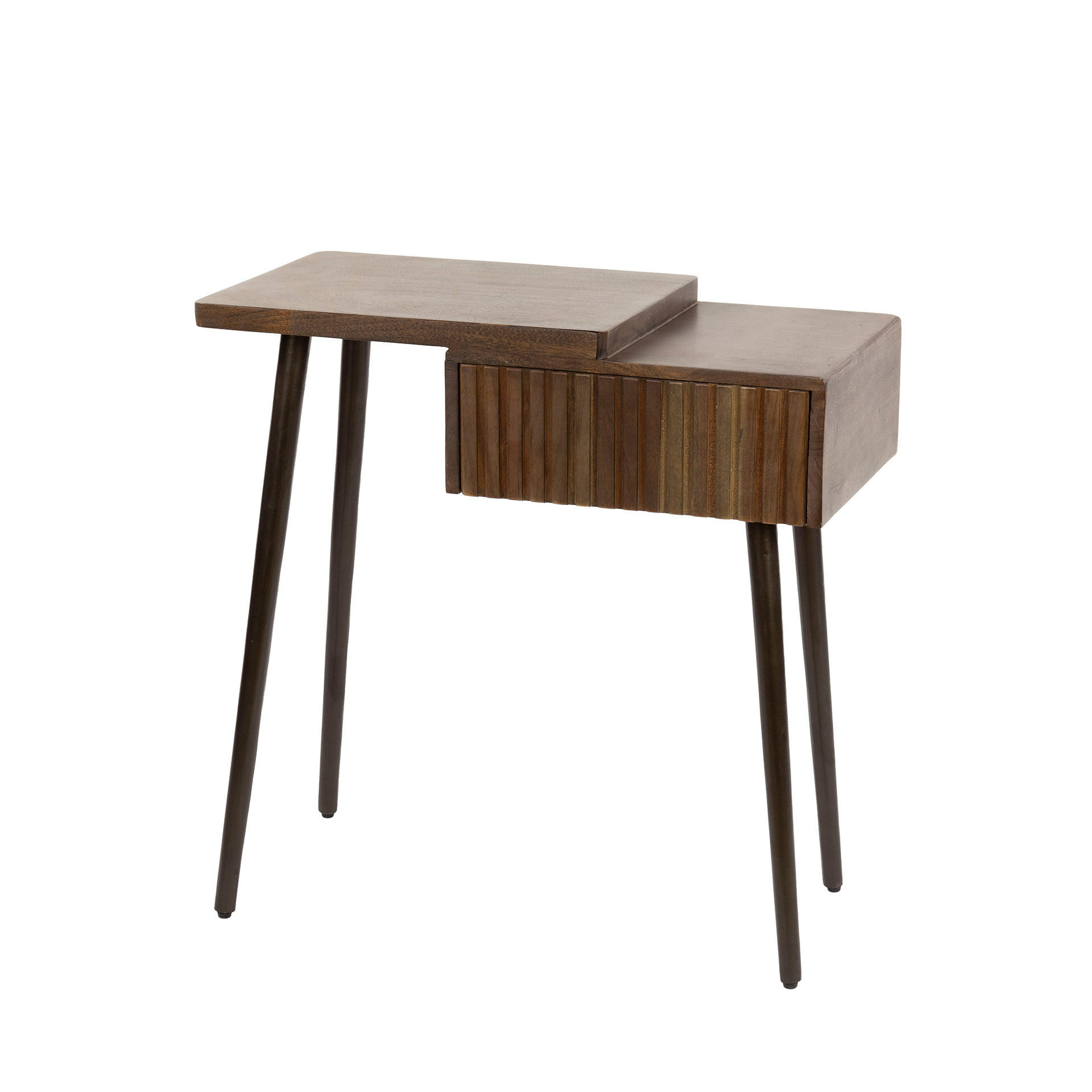 NACHTTISCH Carve - Braun - 30/60/61 cm - Braun, Holz (60/61/30cm) - Hoyz Collection