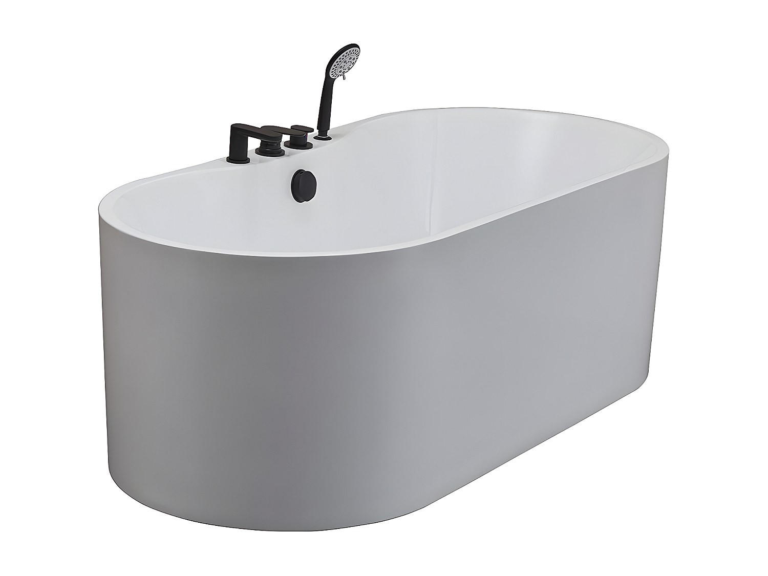 FREISTEHENDE Badewanne - 1 Person - acryl - weiß Stepona - Weiß, Kunststoff (150/58/75cm) - Vente-Unique