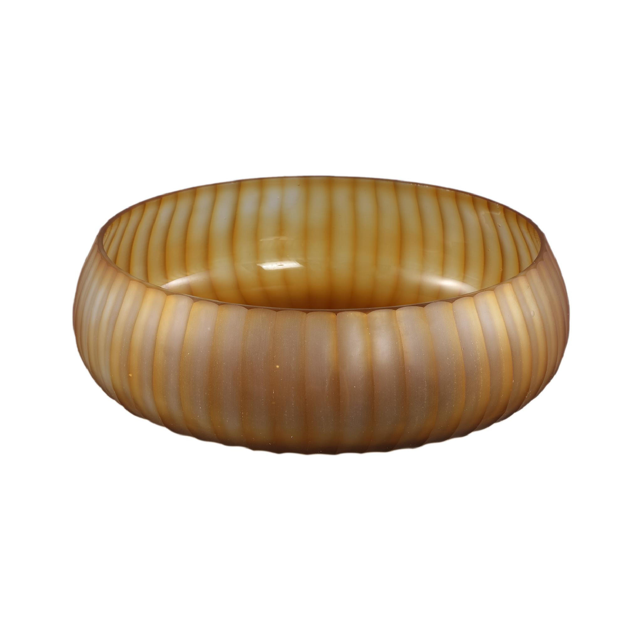 SCHALE Lavanya Braun 30/30/9.5cm - Braun, Glas (9.5cm) - PTMD Collection