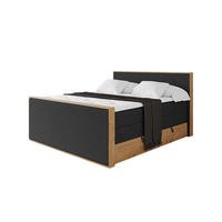 BOXSPRINGBETT LOLLI9 -Z-KING 120x200 - H3/H4 Schwarz - Schwarz Hochglanz, Holzwerkstoff (120/200cm) - ALTDECOR