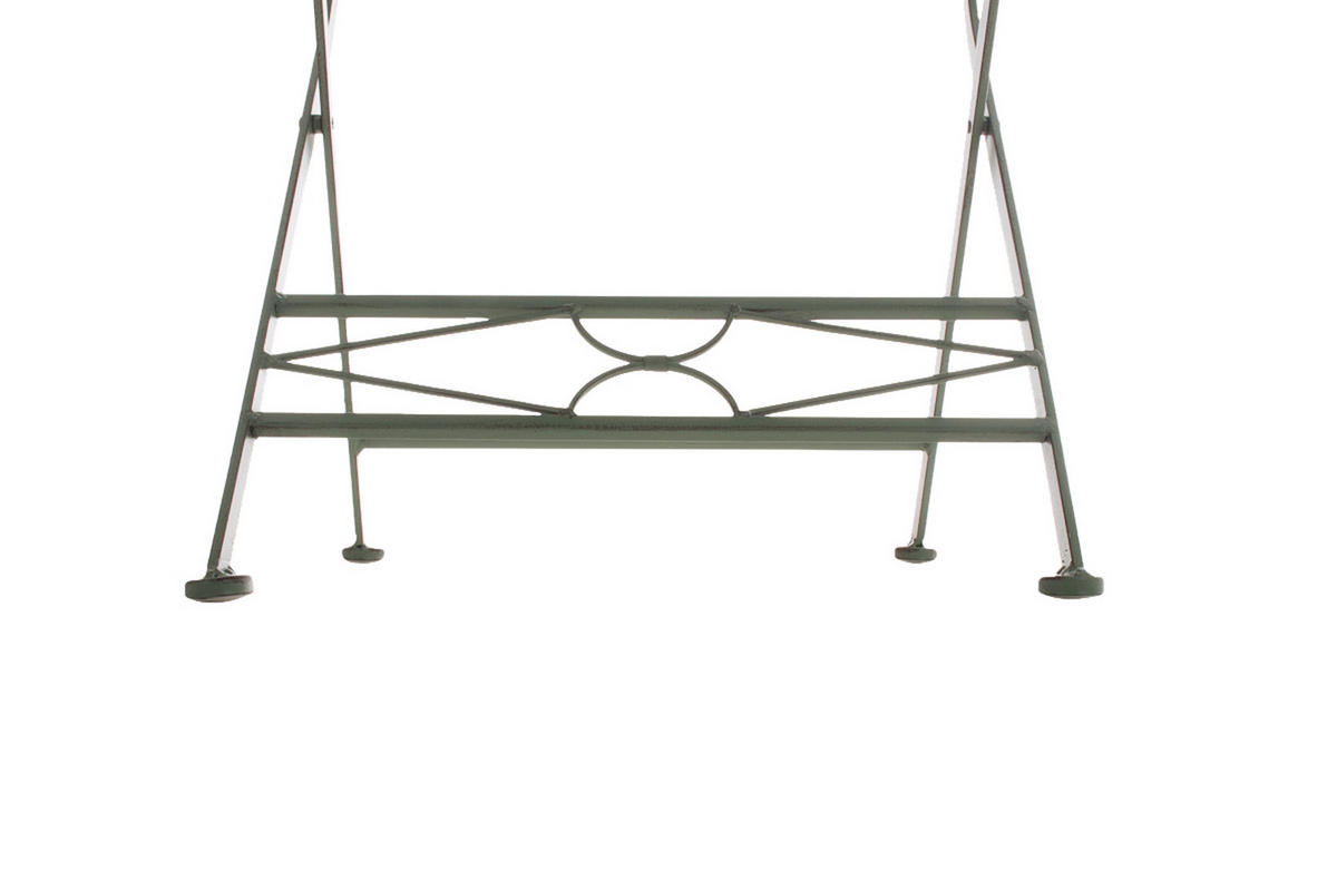 GARTENKLAPPSTUHL 2er Set Metall antik-grün - Grün, Metall (42/94/40cm) - CLP