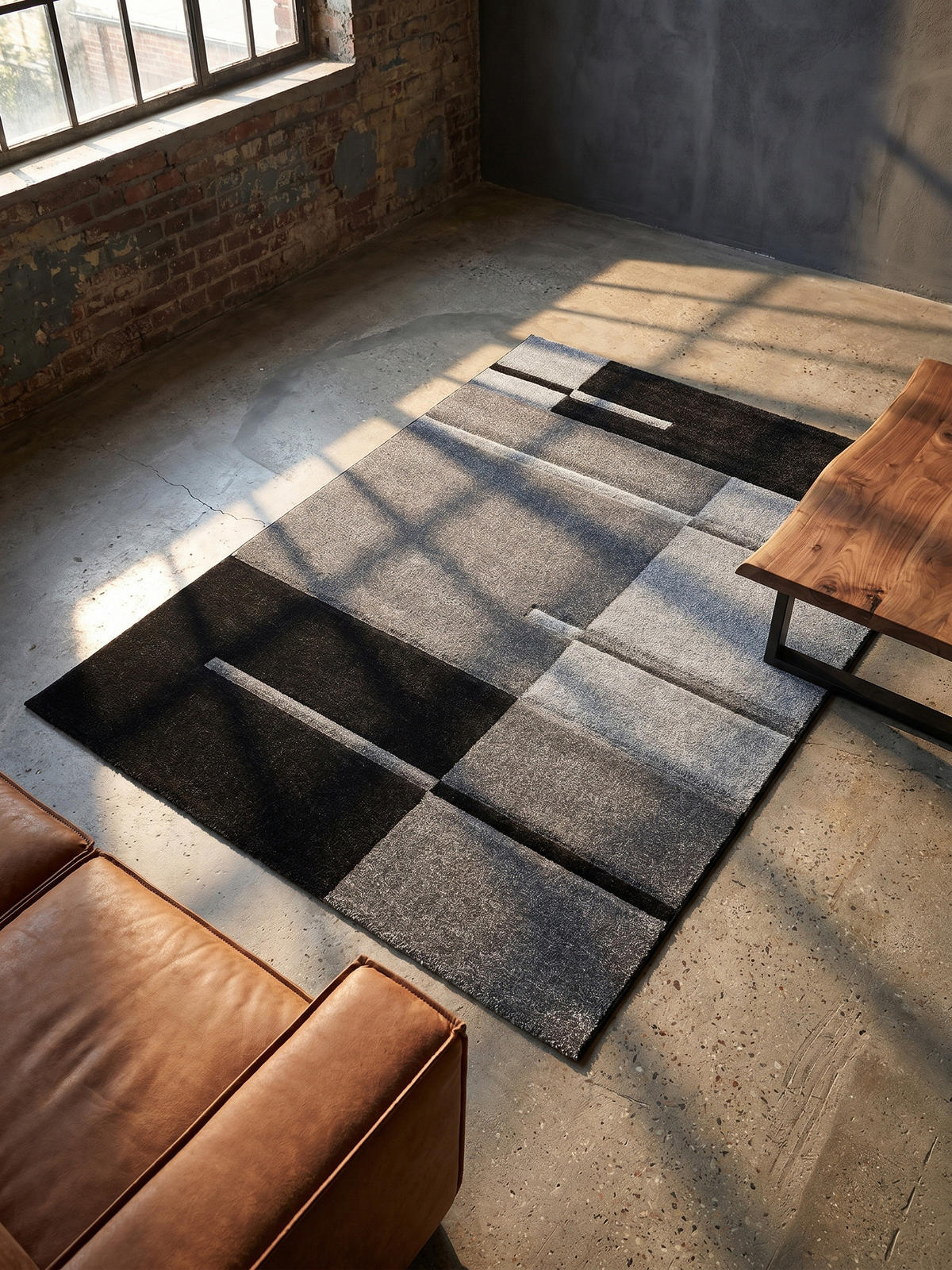 KURZFLORTEPPICH LATEMAR, kariert, Grau, 140 x 200 cm - Grau, Textil (140/200cm) - KADIMA DESIGN