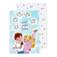 GRUSSKARTE Hochzeit - Viel Glück zusammen in Bunt - 17 x 11,5cm - Multicolor, Papier (11.5/0.2cm) - Blond Amsterdam