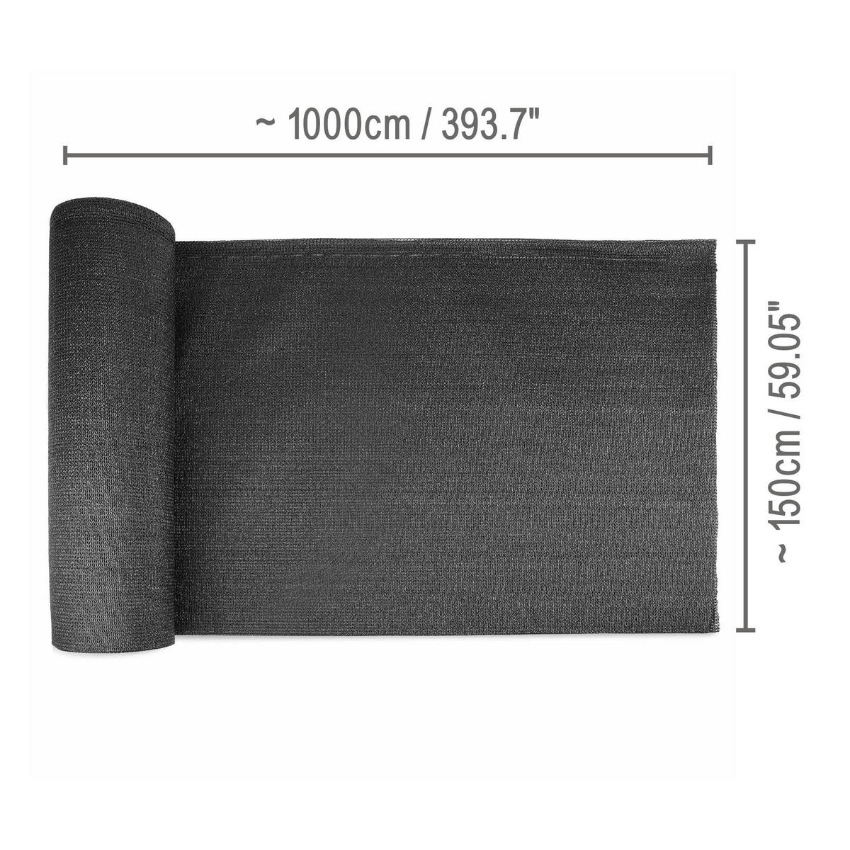 SICHTSCHUTZZAUN SolVision SG80 150/1000 cm Anthrazit - Anthrazit, Kunststoff (1000/150cm) - Sol Royal