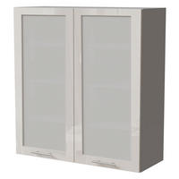 HÄNGESCHRANK Brerra W4S/90 Grau / RAL 9001 creme Hochglanz 90 / 32,5 / 96cm - Creme/Grau, Holz/Holzwerkstoff (90/96/32.5cm) - Feldmann-Wohnen