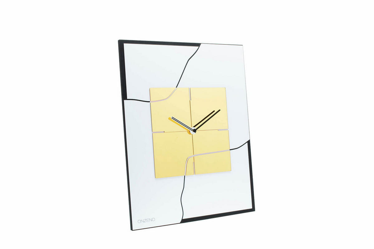WANDUHR Design Weiß 40/51 cm - Weiß, Kunststoff (40/50.5/1cm) - ONZENO