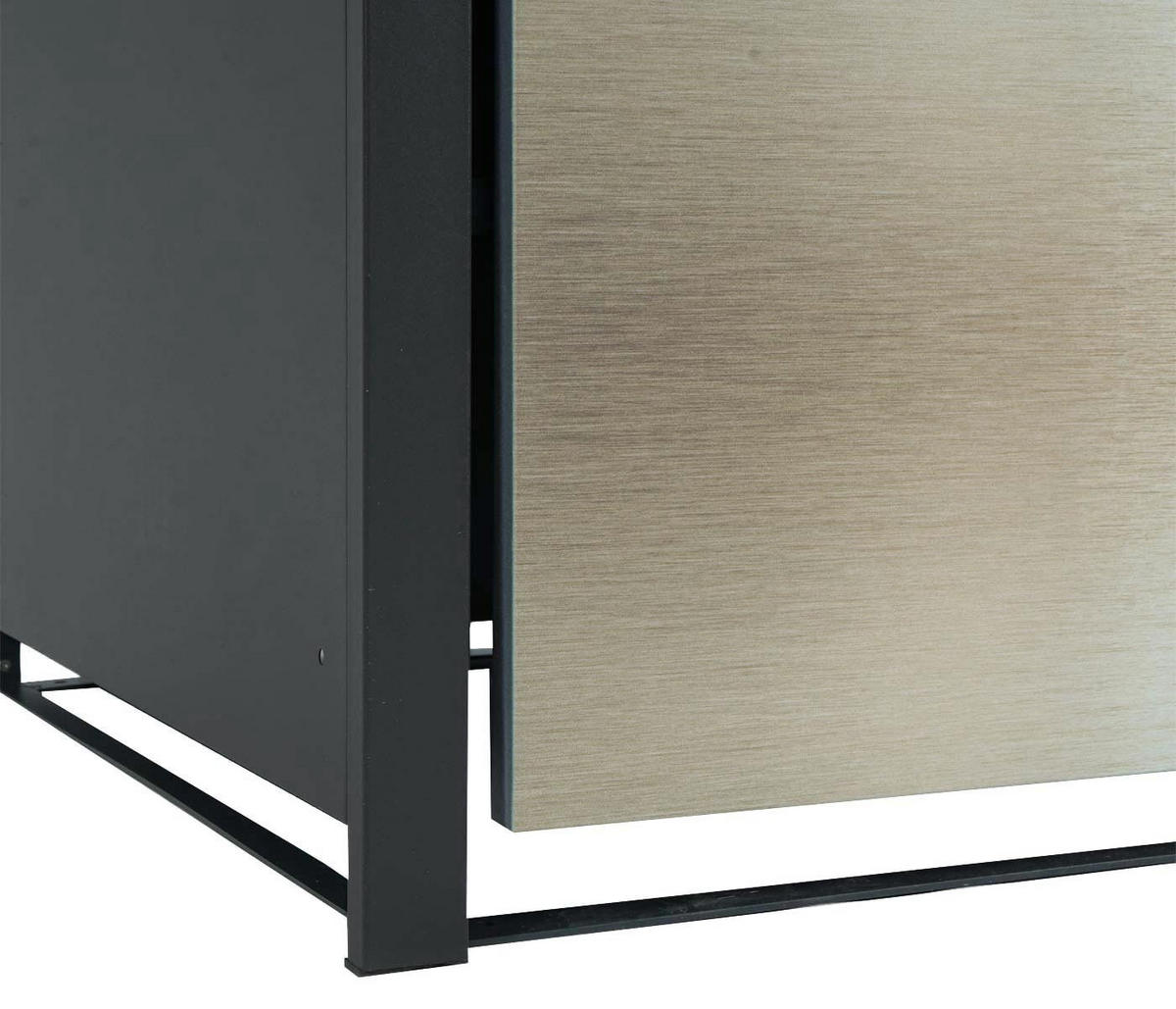 MÜLLTONNENBOX 4er 117x264x80cm Anthrazit Gold - Goldfarben, Metall (264/117/80cm) - PROREGAL