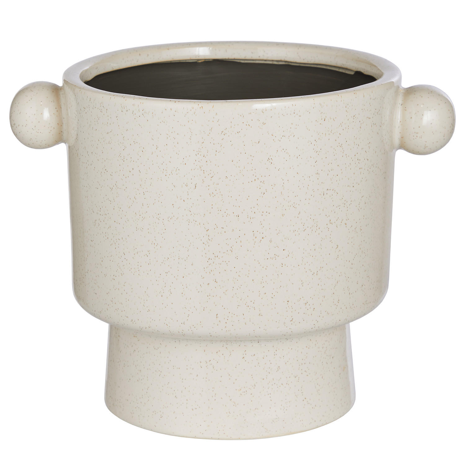 BLUMENÜBERTOPF Handle - Beige, Keramik (16cm) - BUTLERS