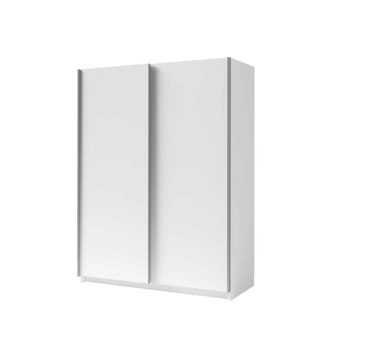 SCHWEBETÜRENSCHRANK ELRON 150,6/198,5/62cm 2-türig Weiß - Weiß, Holzwerkstoff (150.6/198.5/62cm) - MASSENO
