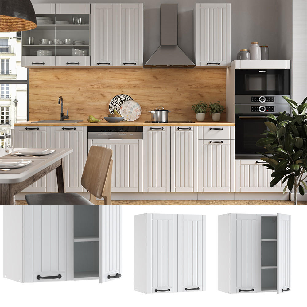 HÄNGESCHRANK Fame-Line Weiß Landhaus 60 cm - Weiß, Holzwerkstoff (60/72/34.1cm) - Vicco