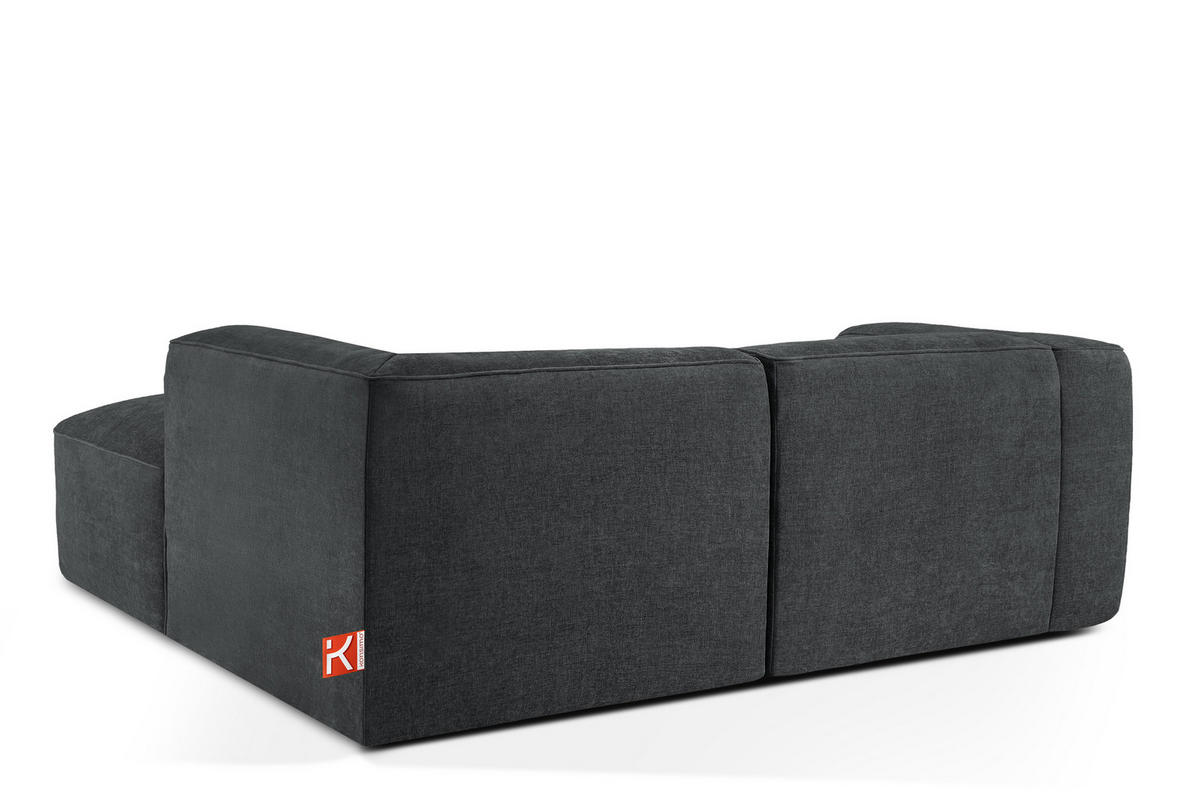 ECKSOFA RECHTS FUBBO, Anthrazit - Anthrazit, Holz/Holzwerkstoff (225/176cm) - KONSIMO®