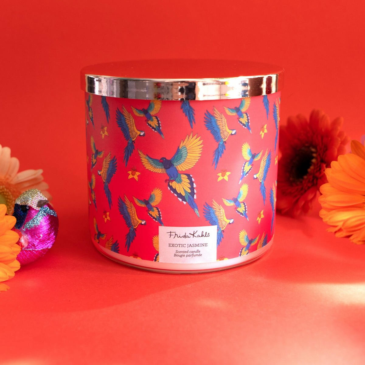 DUFTKERZE Kahlo - Rot, Naturmaterialien/Glas (10cm)