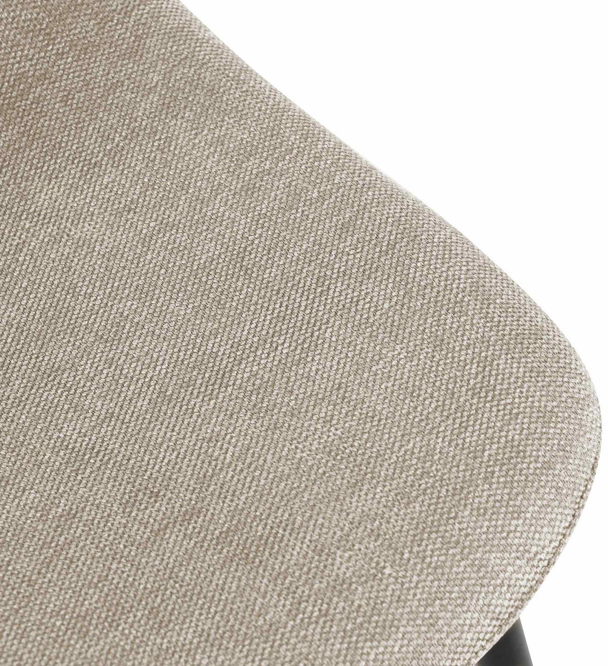 STUHL 4er Set Stoff Creme - Creme/Schwarz, Textil/Metall (44/88/51cm) - CLP