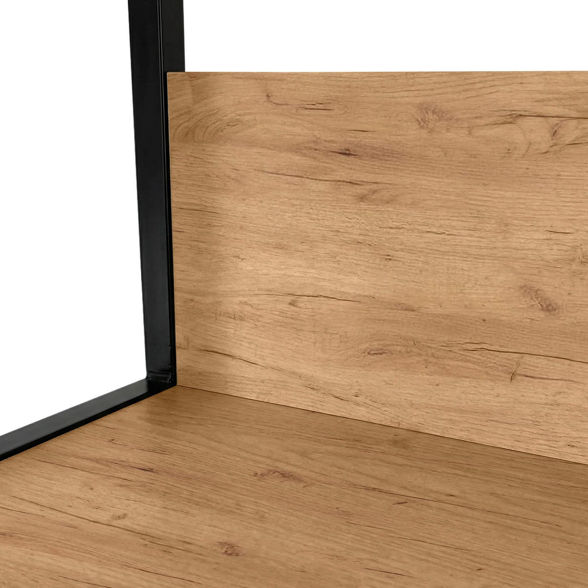 INDUSTRIEREGAL Schwarz, Craft-Eichenfarben 80x192x32 cm - Eichefarben/Schwarz, Holzwerkstoff/Metall (80/192/32cm) - Akord