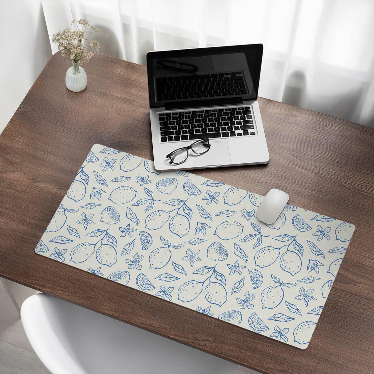 SCHREIBTISCHUNTERLAGE 90x45 cm Blau - Pastellblau, Kunststoff (1.6/90/45cm) - Wallfluent