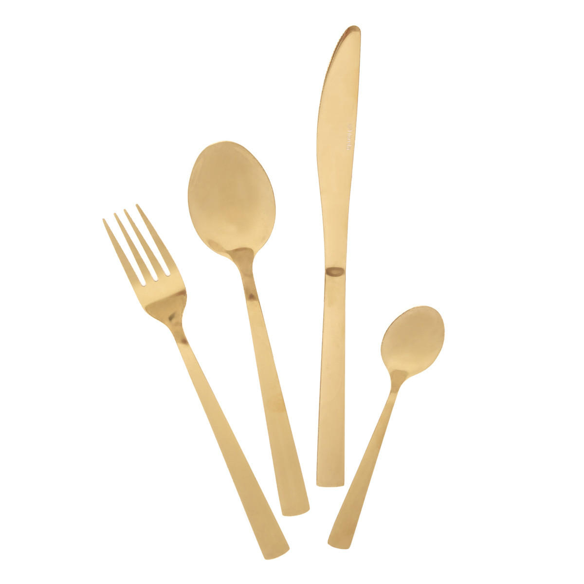 BESTECKSET Fabro Gold 24-tlg. - Goldfarben, Metall - Homla