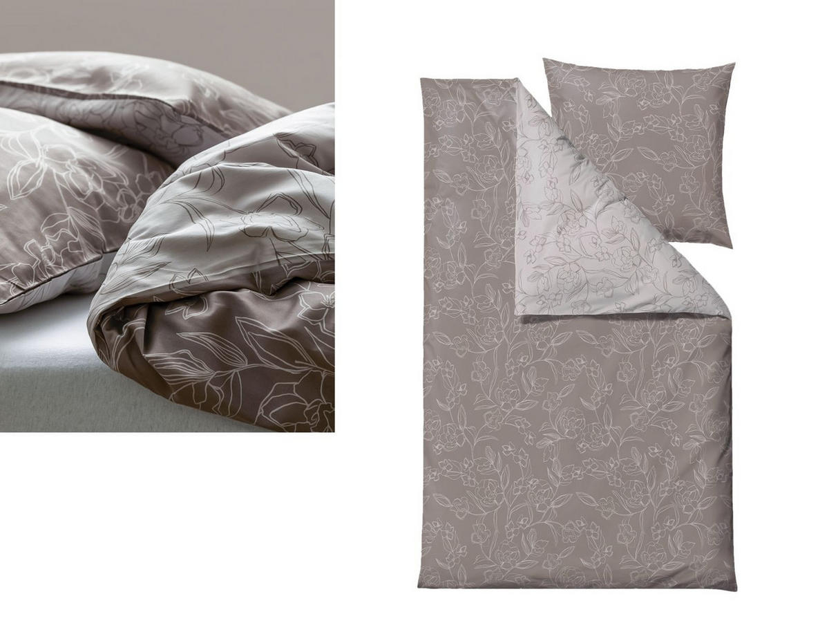 BETTWÄSCHE Infinity braun 135/200 cm Baumwolle - Braun, Textil (135/200cm) - Södahl