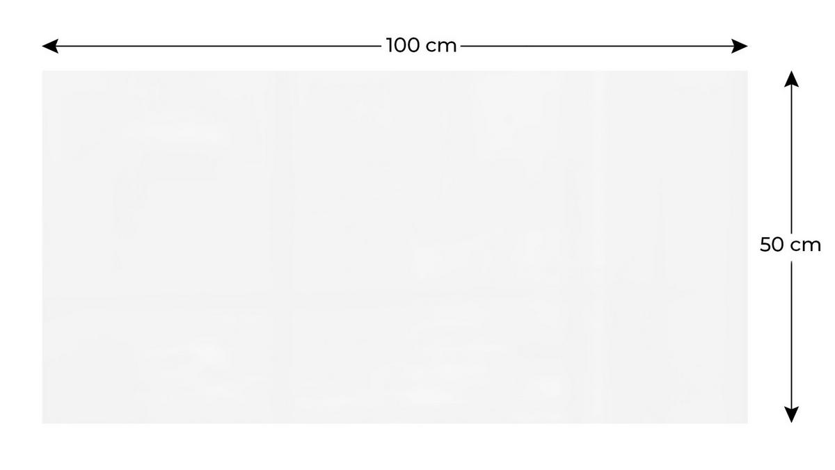 SELBSTKLEBENDE, trocken abwischbare Auflage 100x50 cm - Weiß, Kunststoff (100/50/0.3cm) - ALLboards
