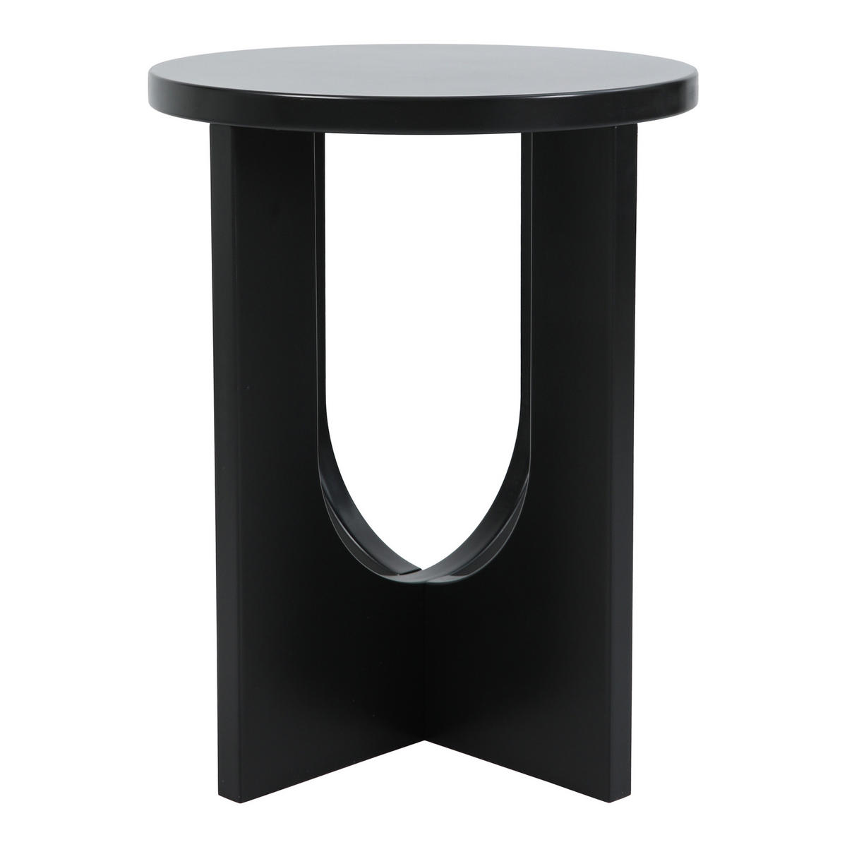 ODKLÁDACÍ STOLEK Kysdajore - černá, kompozitní dřevo (40/40/50cm) - [en.casa]