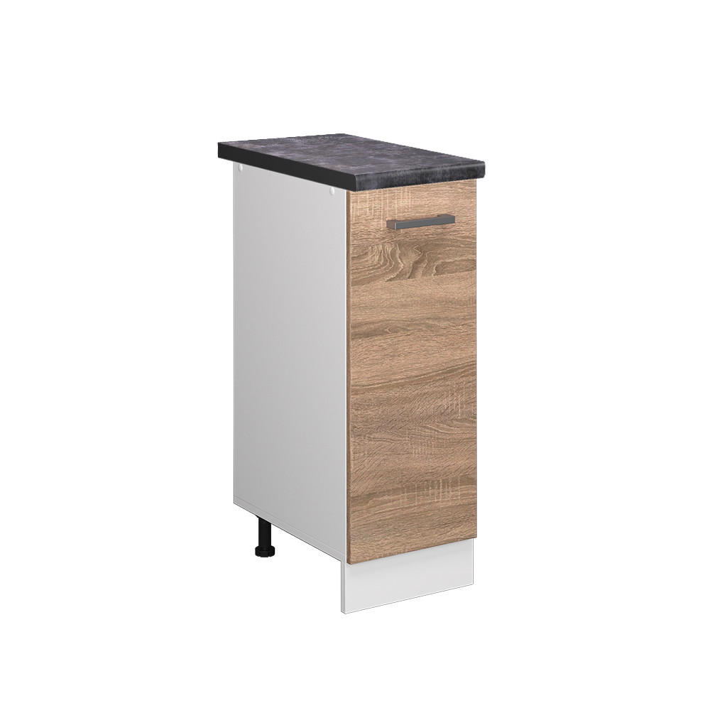 APOTHEKERSCHRANK R-Line Sonoma 30 cm, AP Anthrazit - Weiß/Sonoma Eiche, Holzwerkstoff (30/81.6/60cm) - Vicco