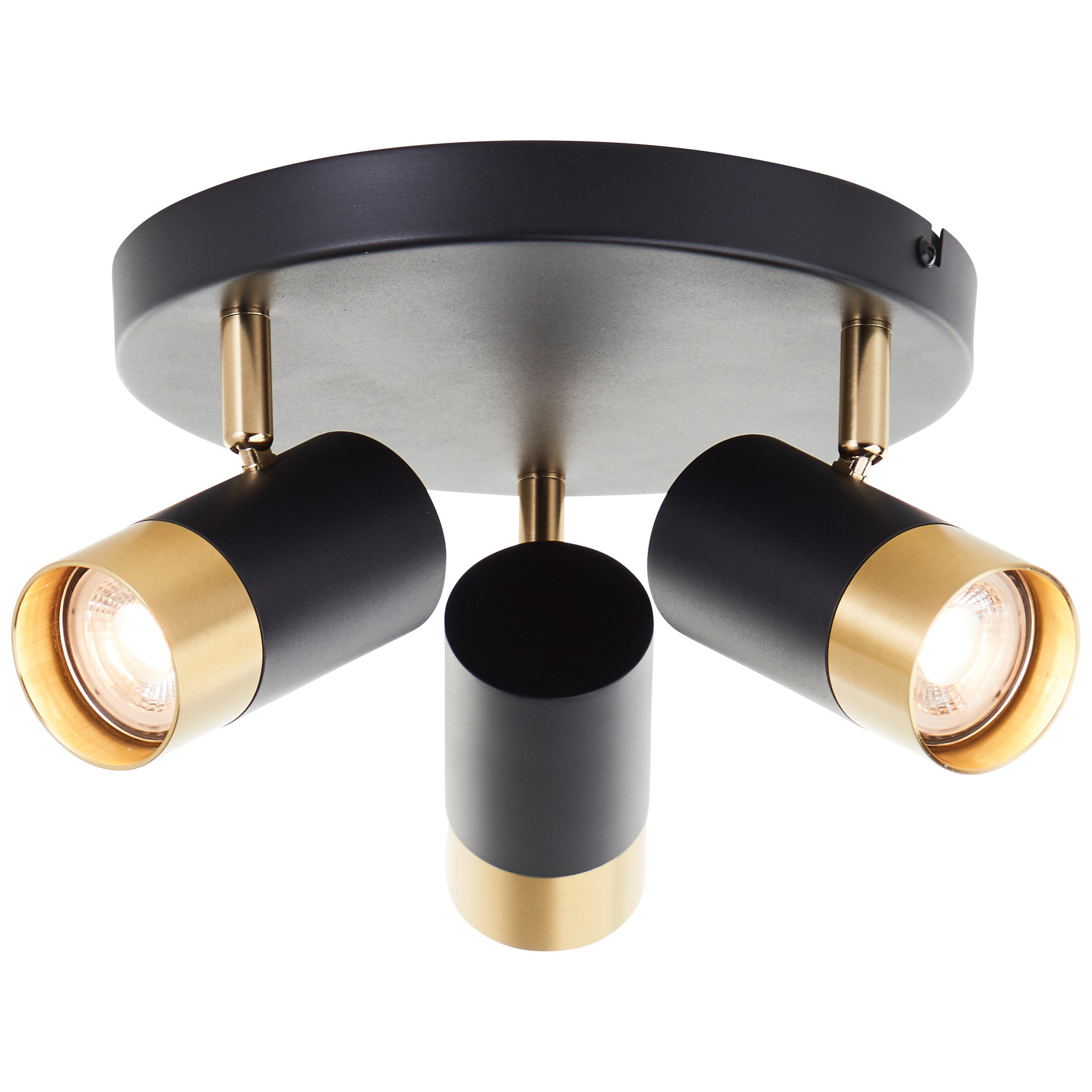 LED SPOT Vigolo Sand Schwarz/matt gold 29/29/15 cm - Multicolor, Metall (29cm) - Brilliant