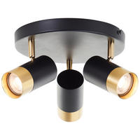 LED SPOT Vigolo Sand Schwarz/matt gold 29/29/15 cm - Multicolor, Metall (29cm) - Brilliant