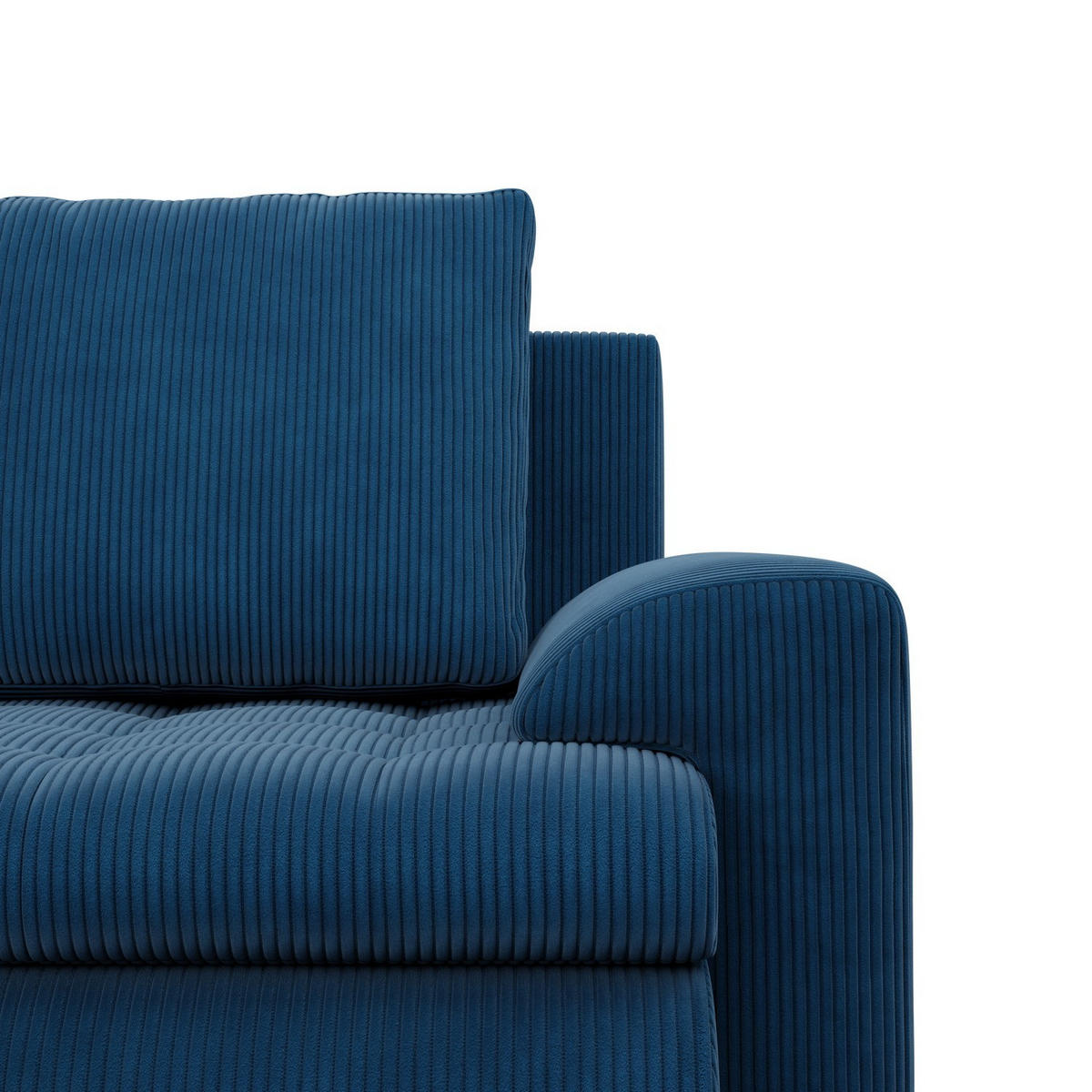 ECKSOFA RECHTS MIT SCHLAFFUNKTION FORESTA, Cord - Dunkelblau - Dunkelblau, Textil (230/159cm) - Mebligo