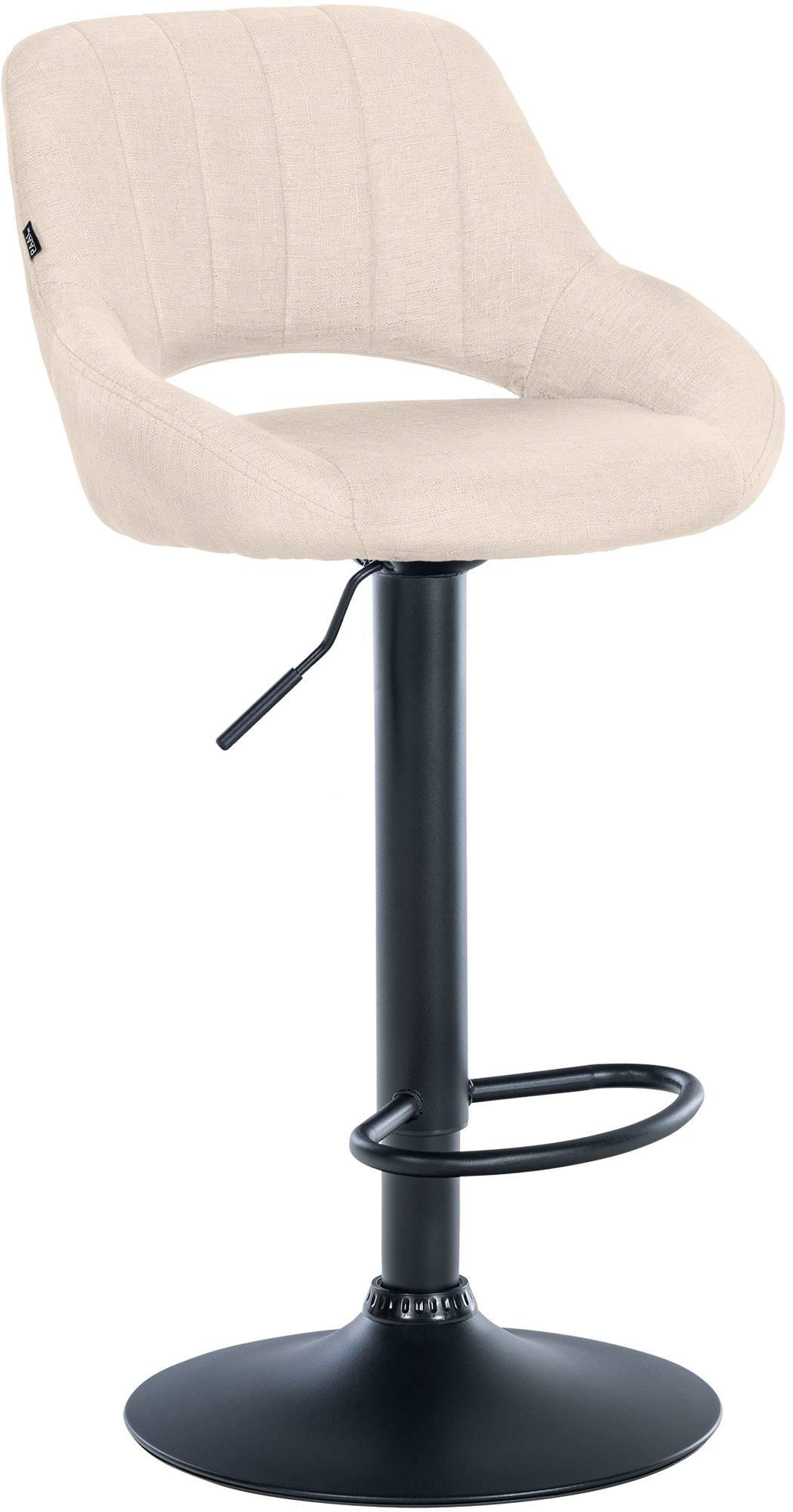 BARHOCKER Stoff Creme - Creme/Schwarz, Textil/Metall (47/85/48cm) - CLP