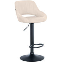 BARHOCKER Stoff Creme - Creme/Schwarz, Textil/Metall (47/85/48cm) - CLP
