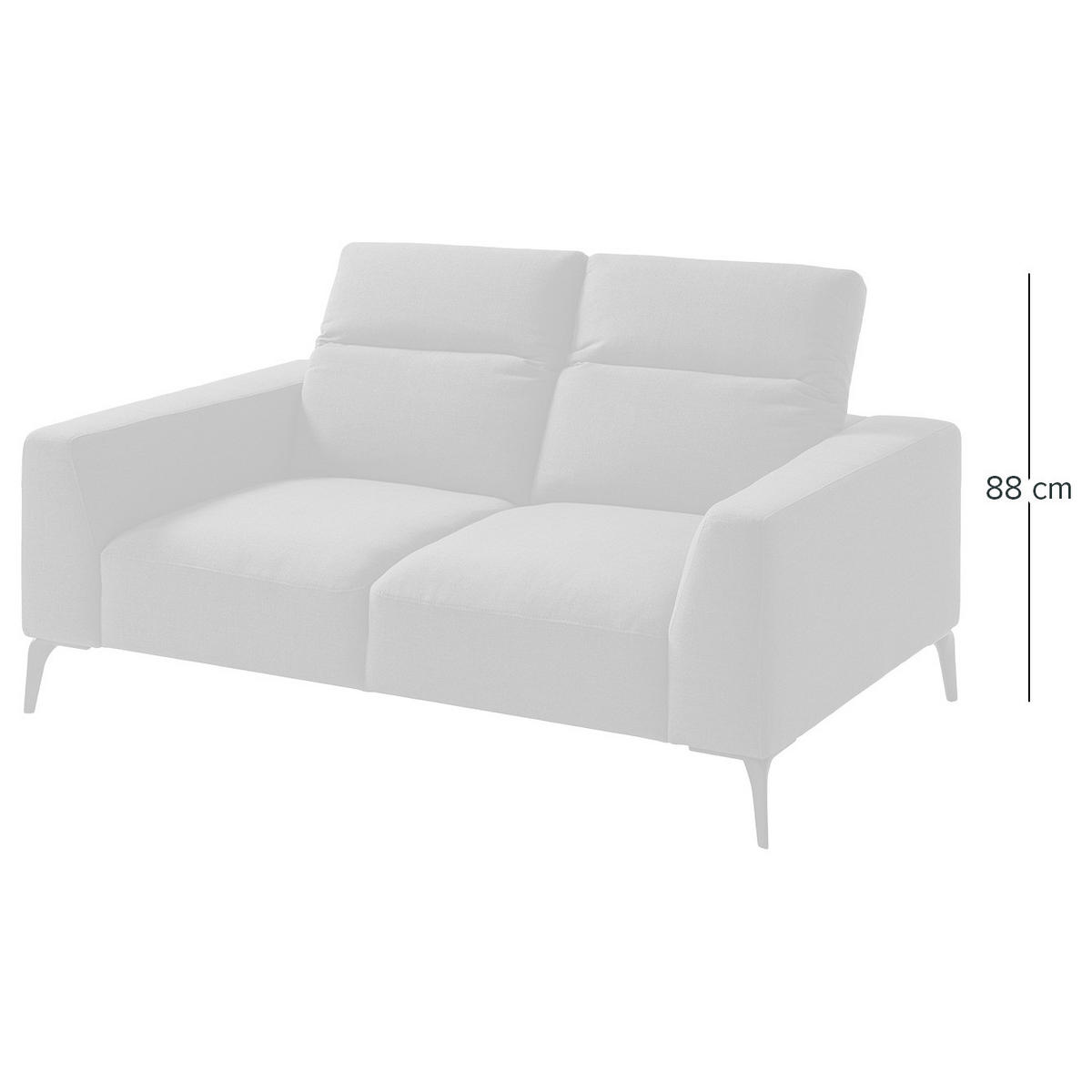 2-SITZER SOFA - Cognac/Schwarz, Leder/Metall (170/73/107cm) - home24