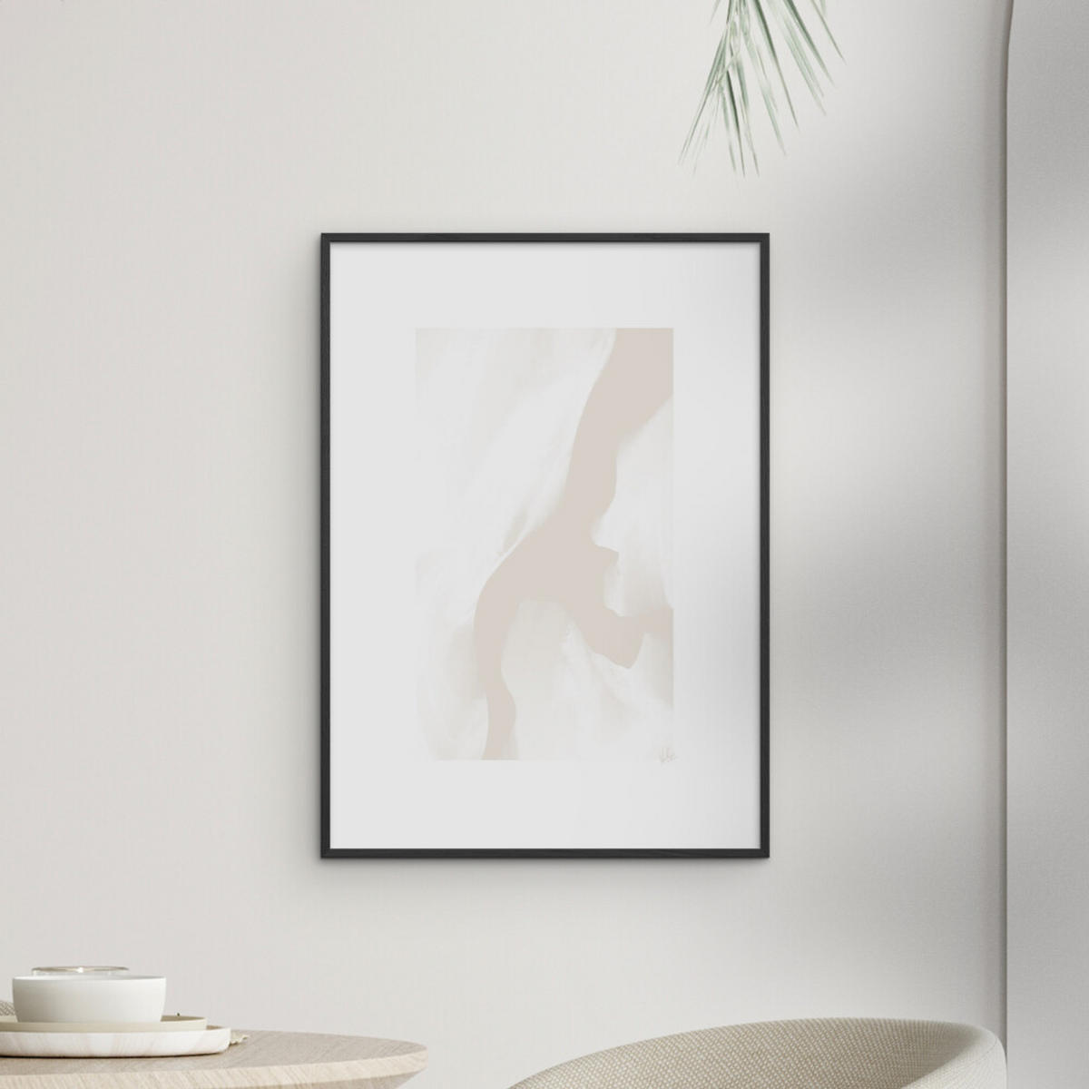 POSTER mit Rahmen N. Atelier - Tons Faibles - Schwarz/Naturfarben, Holz/Papier (30/40cm) - Poster&Frame