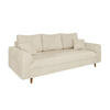 3-SITZER-SOFA Sigurd Beige Chenille - Beige/Braun, Holz/Textil (210/81/93cm) - S-Style Möbel