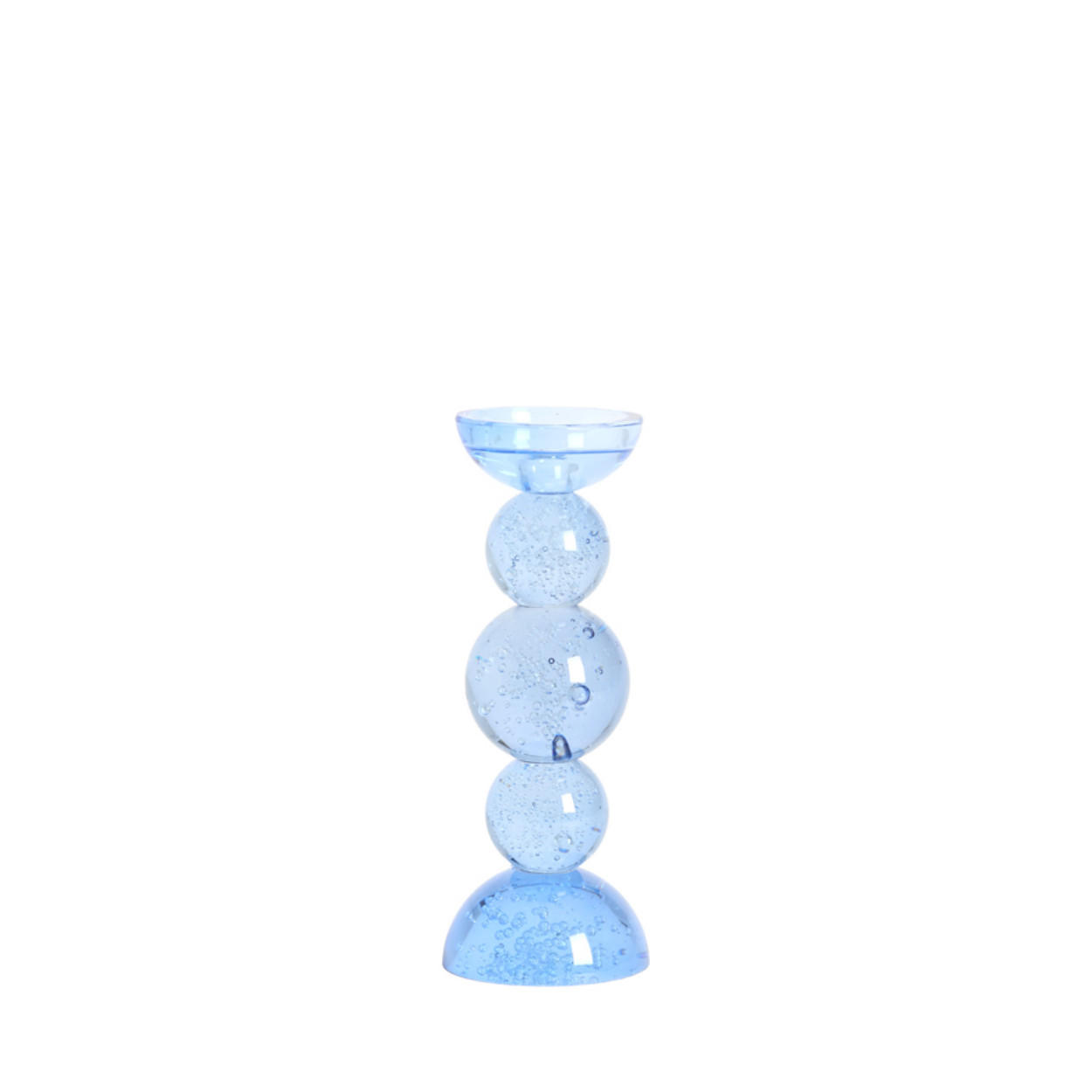 KERZENSTÄNDER Itinga - Blau - 10/10/26.5 cm - Blau, Glas (10/26.5/10cm) - Light & Living