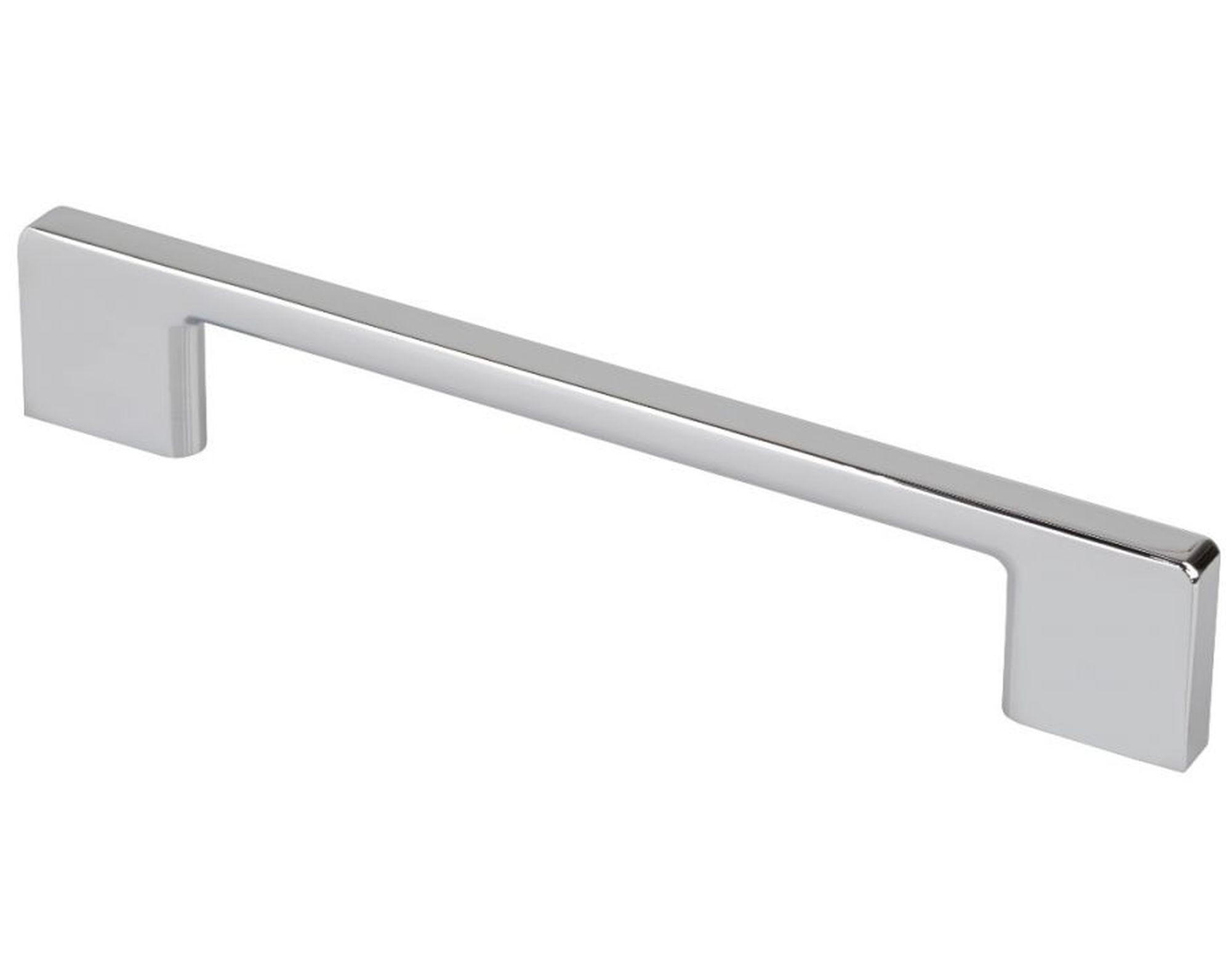 MÖBELGRIFF BA 256mm, Küchengriff Chrom glänzend, Badmöbelgriff - Grau, Metall (0.8/2.8/29cm)