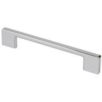 MÖBELGRIFF BA 160mm, Küchengriff Chrom glänzend, Badmöbelgriff - Grau, Metall (0.8/2.8/19.4cm)