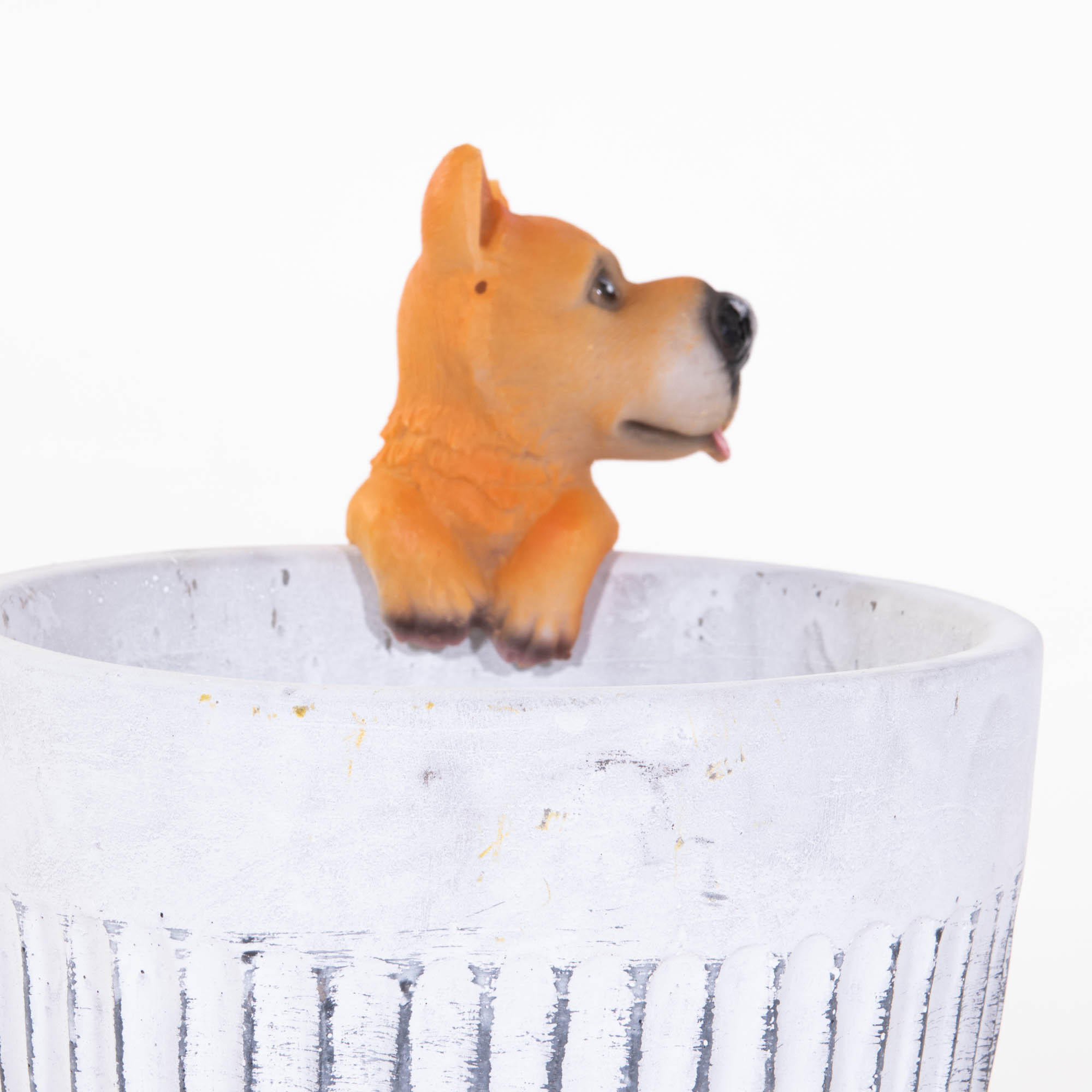 DEKOFIGUR Hundchen für Blumentopf - Multicolor, Kunststoff (9.5/5/9.5cm)