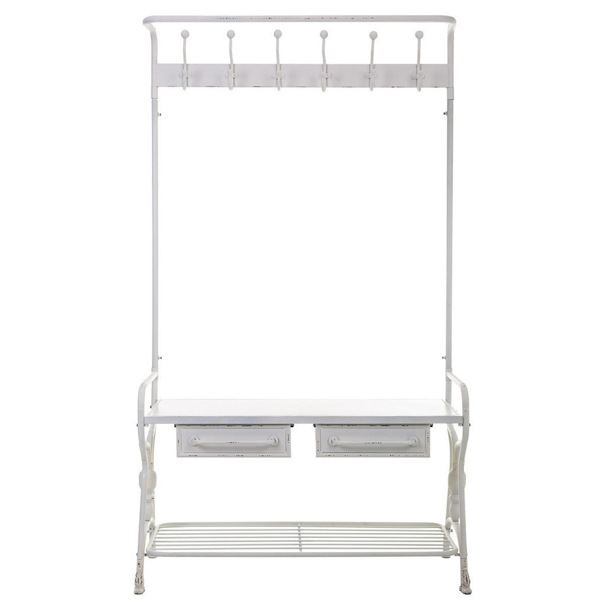 GARDEROBE aus Metall 104x39x183 Cm - Weiß, Metall (104/183/39cm) - Wanderlust