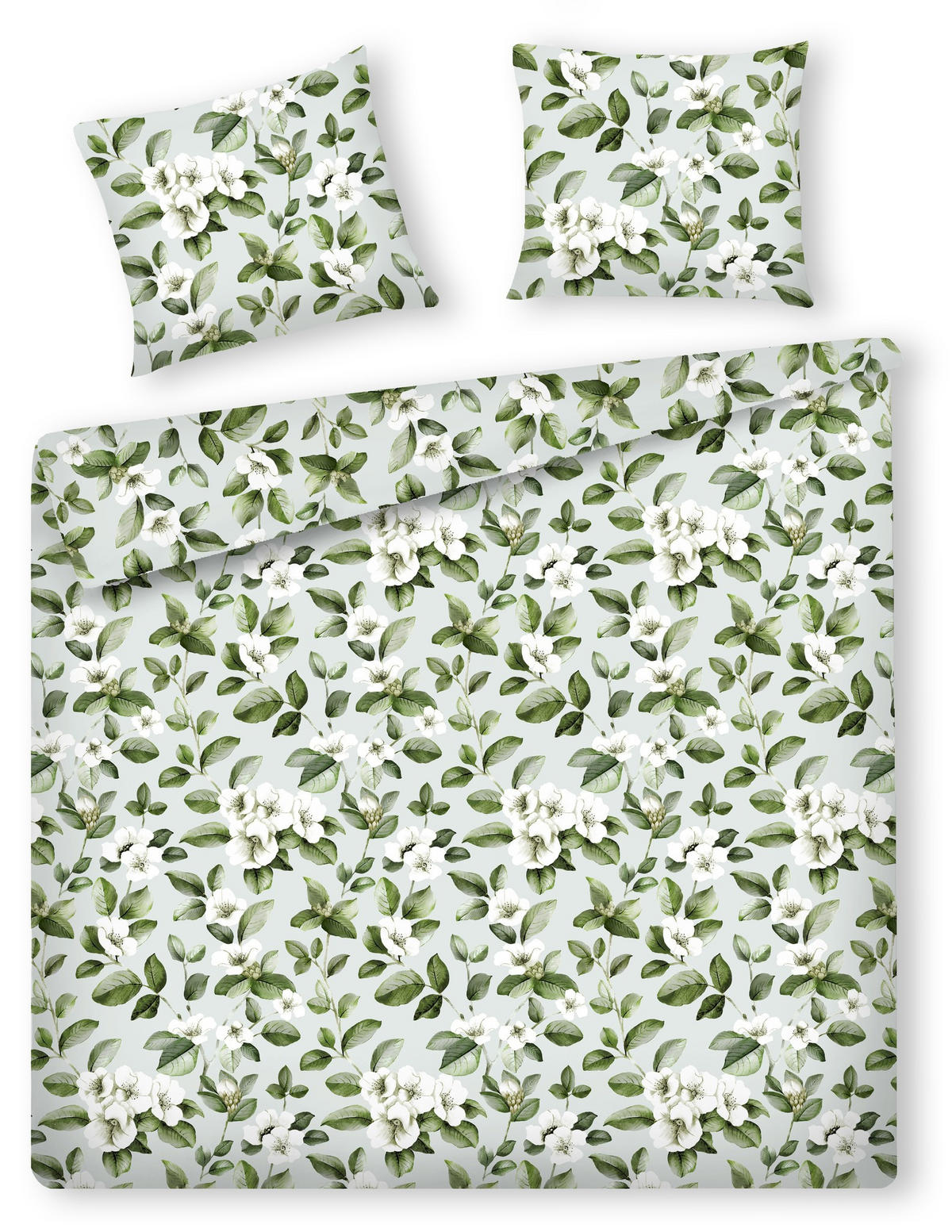 BETTWÄSCHE Cindelia - Hellgrau, Textil (200/220cm) - home&you