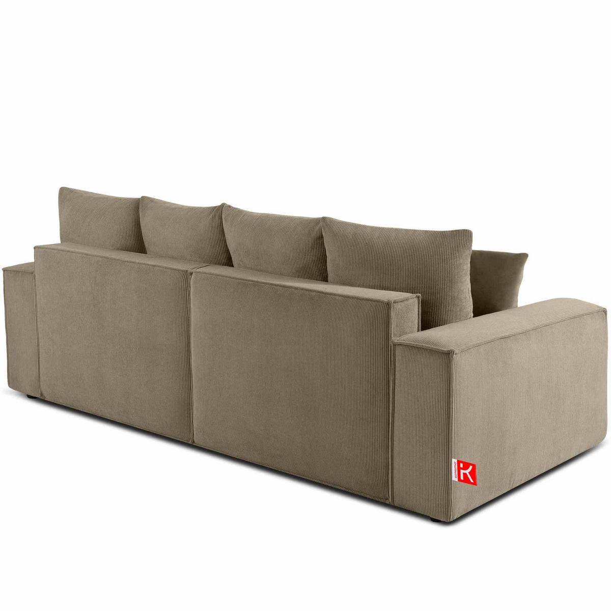 SCHLAFSOFA NAPI III 3-sitzer mit Kissen,Beige - Beige, Holz/Textil (244/89/101cm) - KONSIMO®