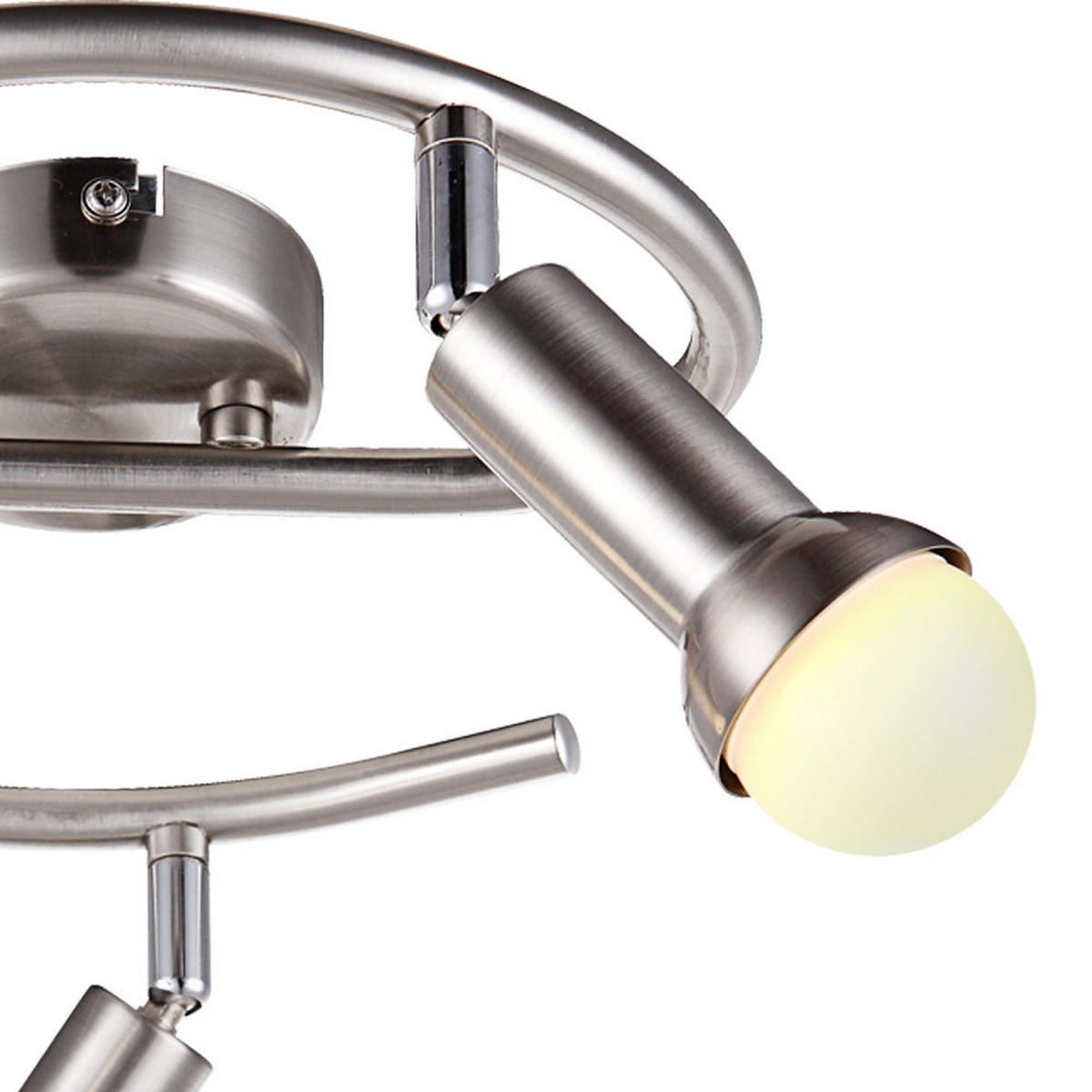 LED DECKENLEUCHTE Kimberly Chrom Silber - Silberfarben, Metall (29/29/19cm) - Globo Lighting