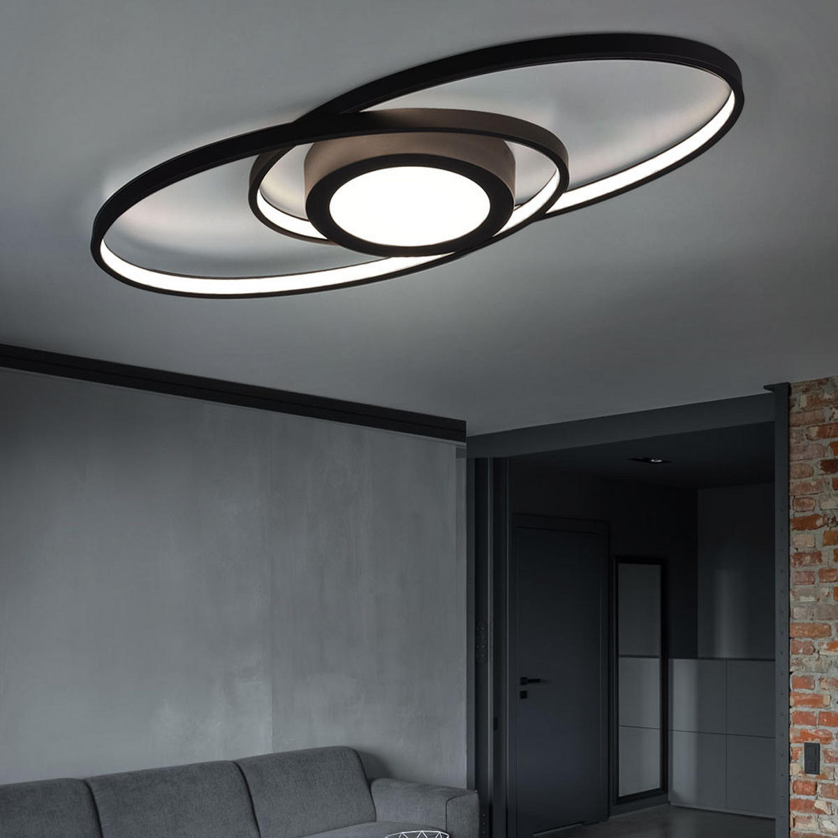 LED DECKENLEUCHTE Galaxy Anthrazit Metall - Anthrazit, Metall (23/57/4cm)