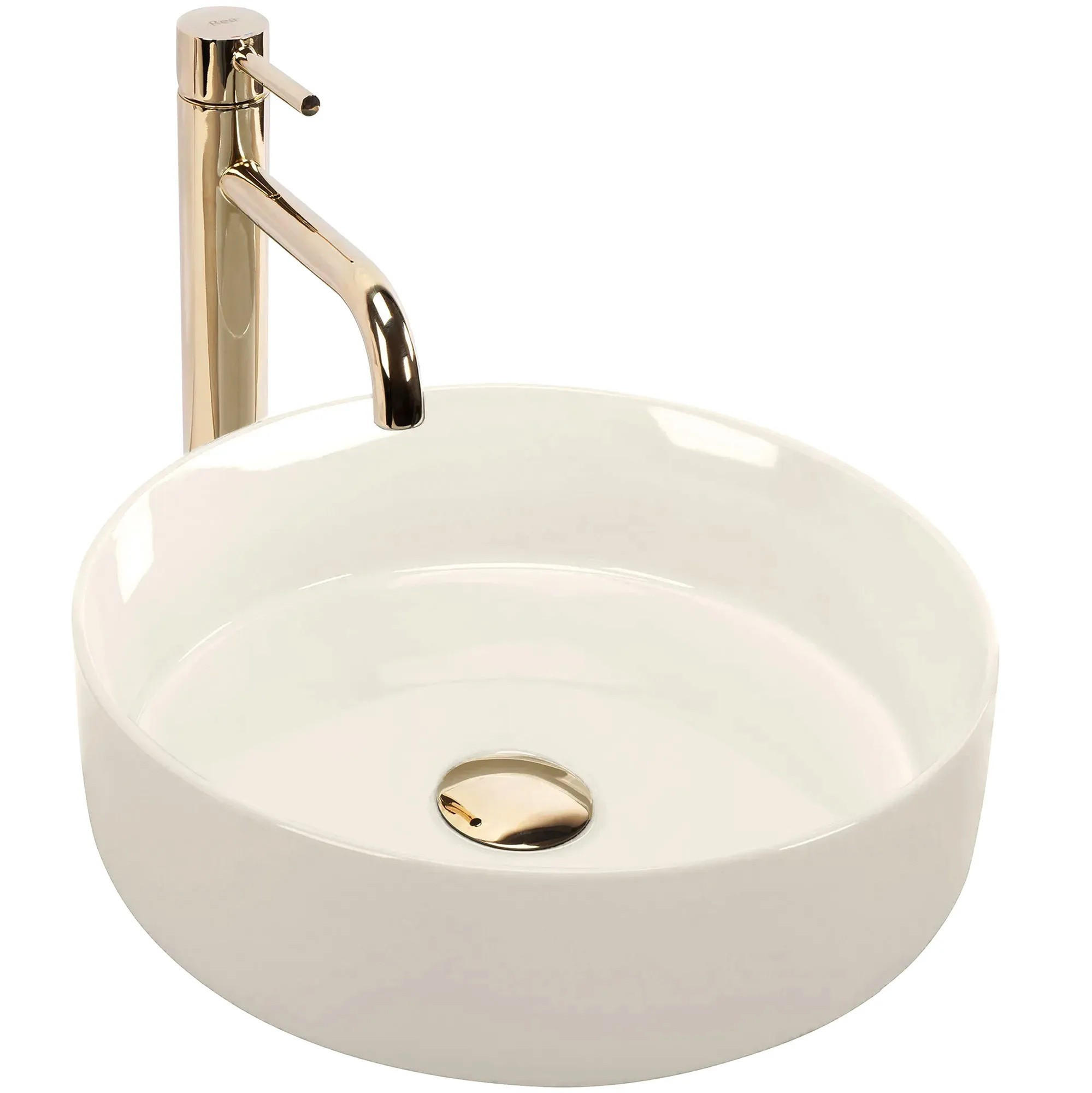 AUFSATZWASCHBECKEN Rea Sami Ecru Shiny - Ecru, Keramik (36/11.5/36cm) - REA
